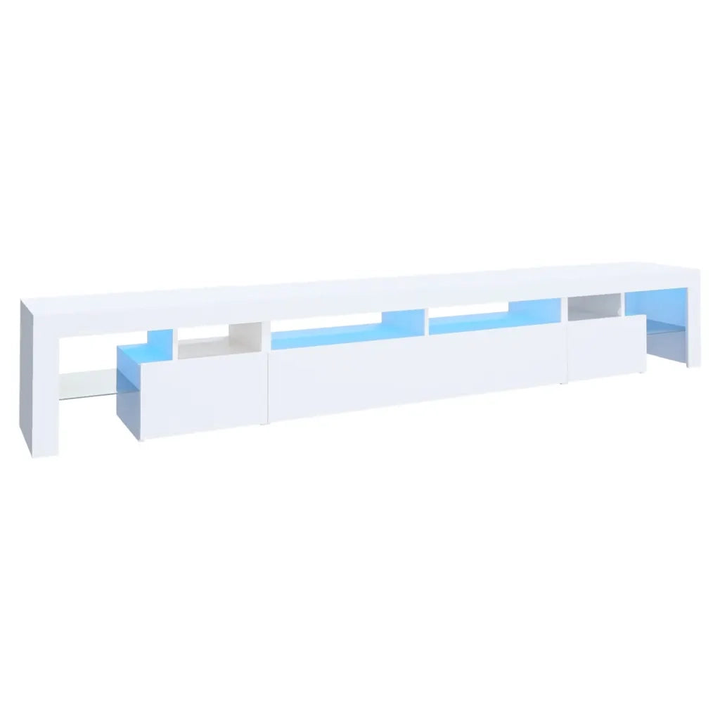Mobile Porta TV con Luci LED-Mobile per TV-Credenza TV Bianco 260x36,5x40 cm