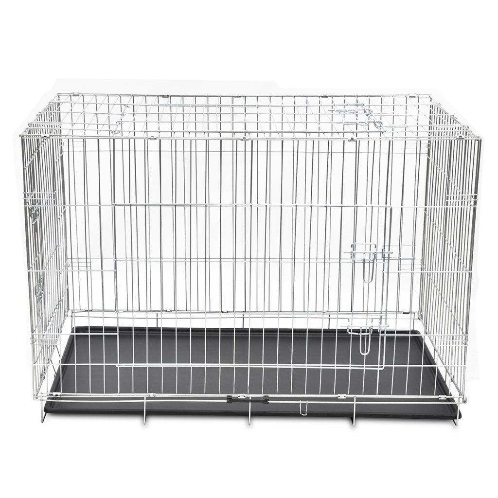Gabbia per cani pieghevole in metallo acciaio zincato 121 x 74 x 83 cm 3702024