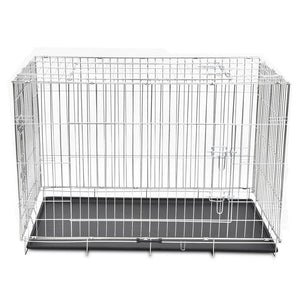 Gabbia per cani pieghevole in metallo acciaio zincato 121 x 74 x 83 cm 3702024
