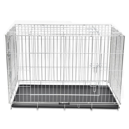 Gabbia per cani pieghevole in metallo acciaio zincato 121 x 74 x 83 cm 3702024