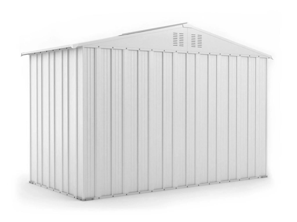 Box attrezzi casetta giardino in Acciaio Zincato 327x155cm x h2.15m - 114KG - 5.06mq - BIANCO