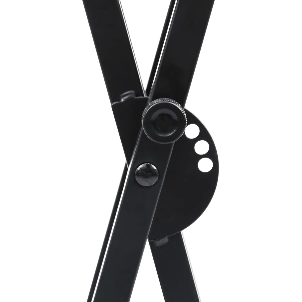Set Supporto per Tastiera a Doppia Staffa con Sgabello Nero CFW1328249