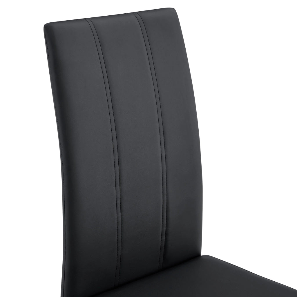 Sedia da pranzo ergonomica con design salvaspazio e struttura stabile in pu e metallo nero oro 72,5 × 47,5 × 45,5 cm