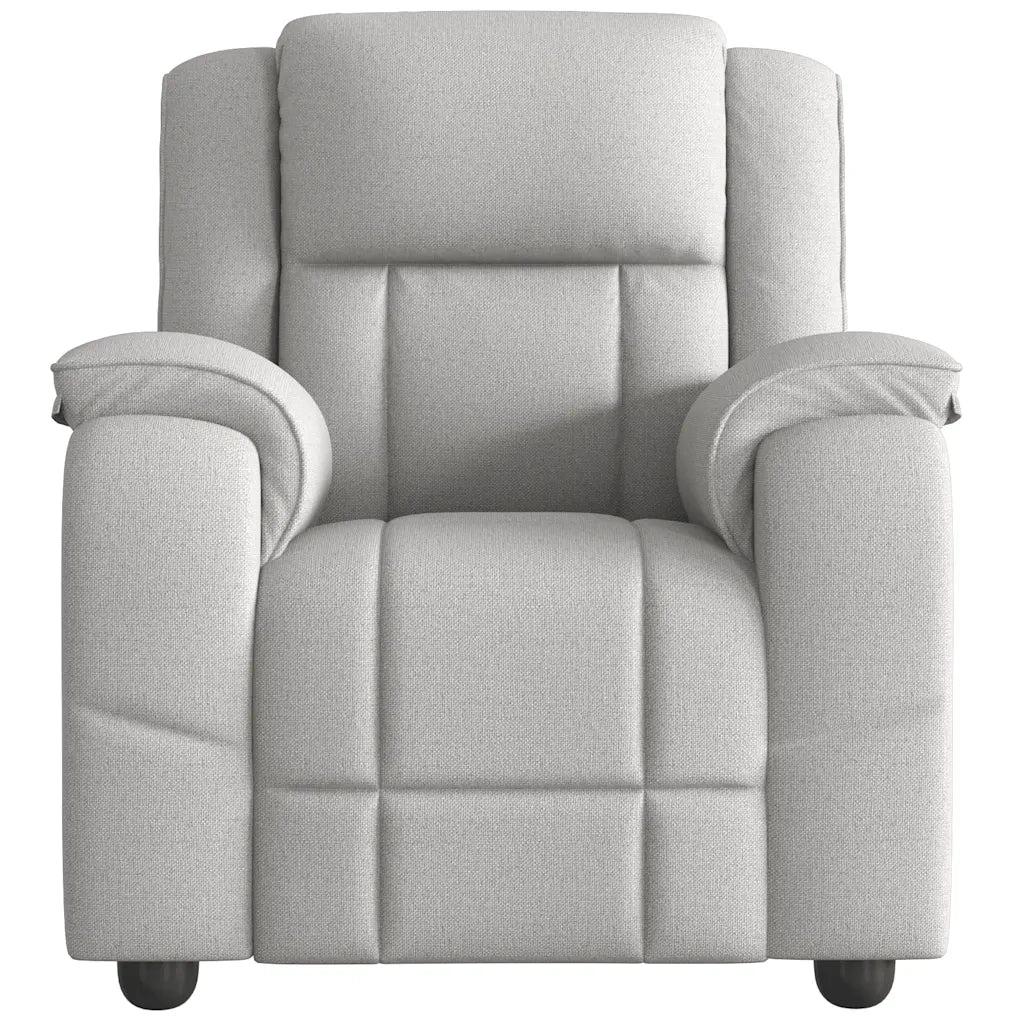 Divano Sedia-Poltrona Reclinabile in Tessuto Grigio Nuvola 983170