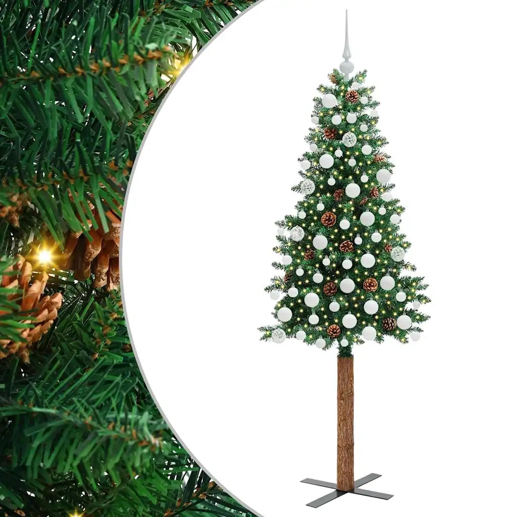 Albero di Natale snodato con 300 LED con supporto-Albero Natalizio Verde 180 cm 138729