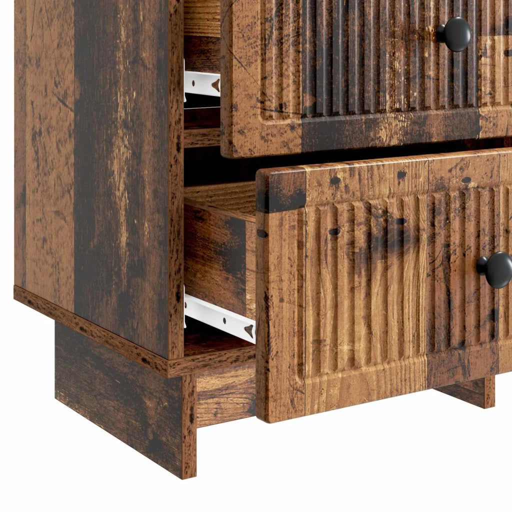 Armadio da Notte con cassetto Legno antico 43 x 34,5 x 47,5 cm 893851