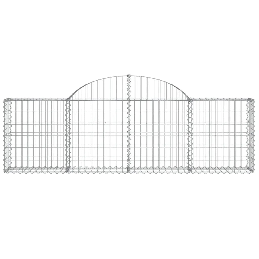 Cesti Gabbioni ad Arco 6 pz 200x30x60/80 cm Ferro Zincato 3146072