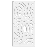 CERCHI LARGE - Pannello in PVC traforato da 10mm Misura: 73x148 cm, Colore: bianco