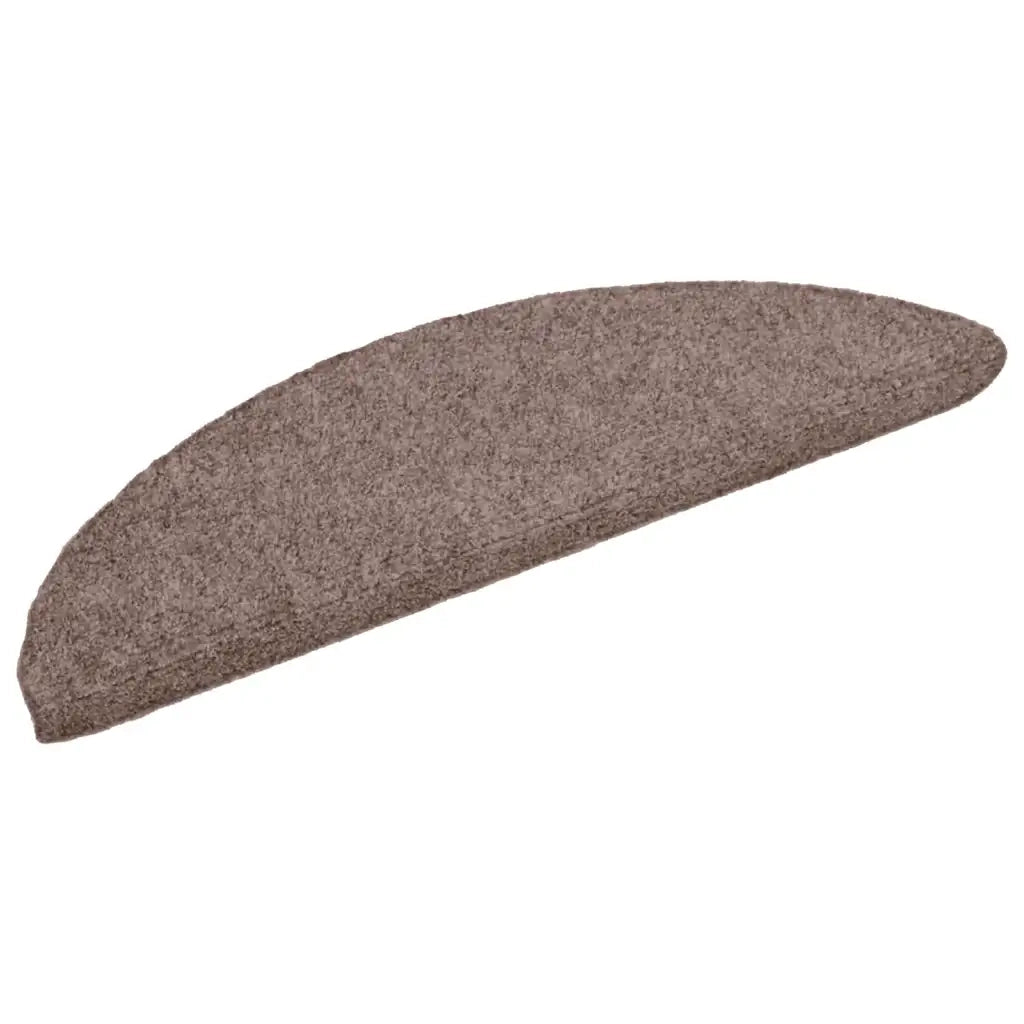 Tappetini per scale autoadesivi 10 pz 56x17x3 cm Marrone Chiaro Semicircolari 149675