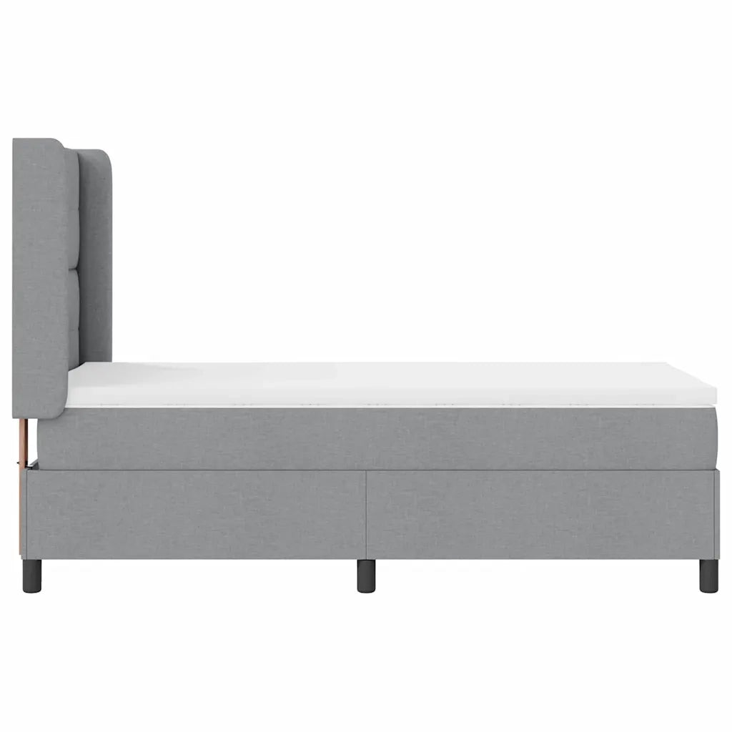 Letto a Sorgente LED Grigio chiaro 100 x 200 cm Tessuto 3343490