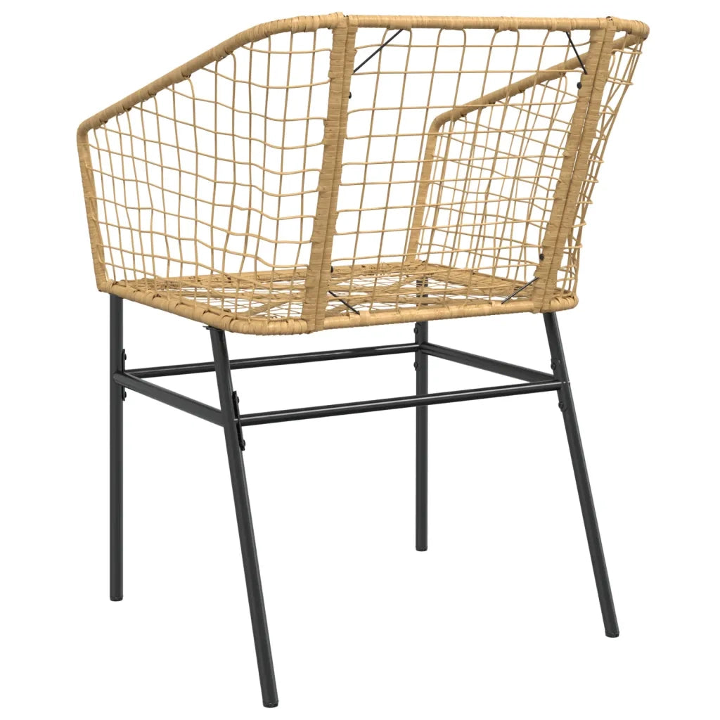 Sedie da Giardino 2 pz | Sedie da Esterno Marroni in Polyrattan