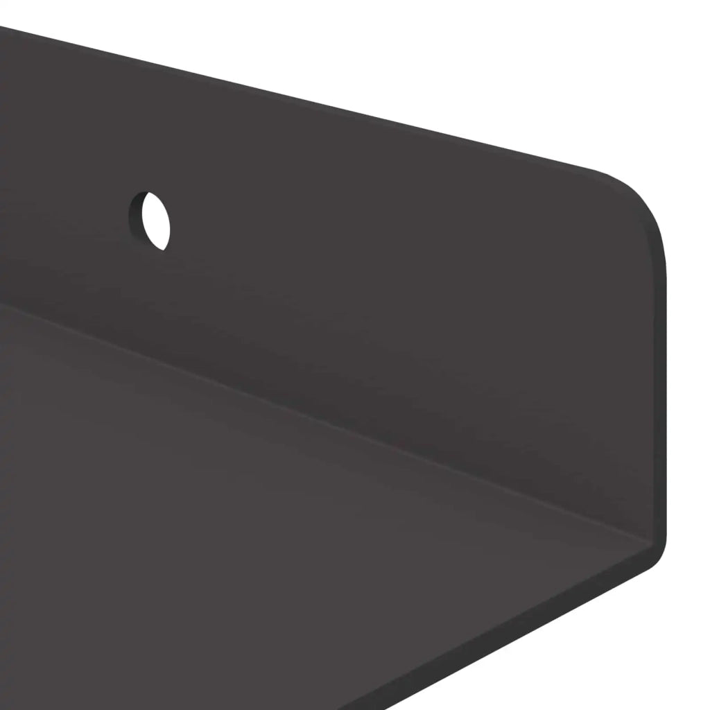 Mensola sospesa 4 pcs Nero 30 x 9 x 2,5 cm Acciaio 8003937