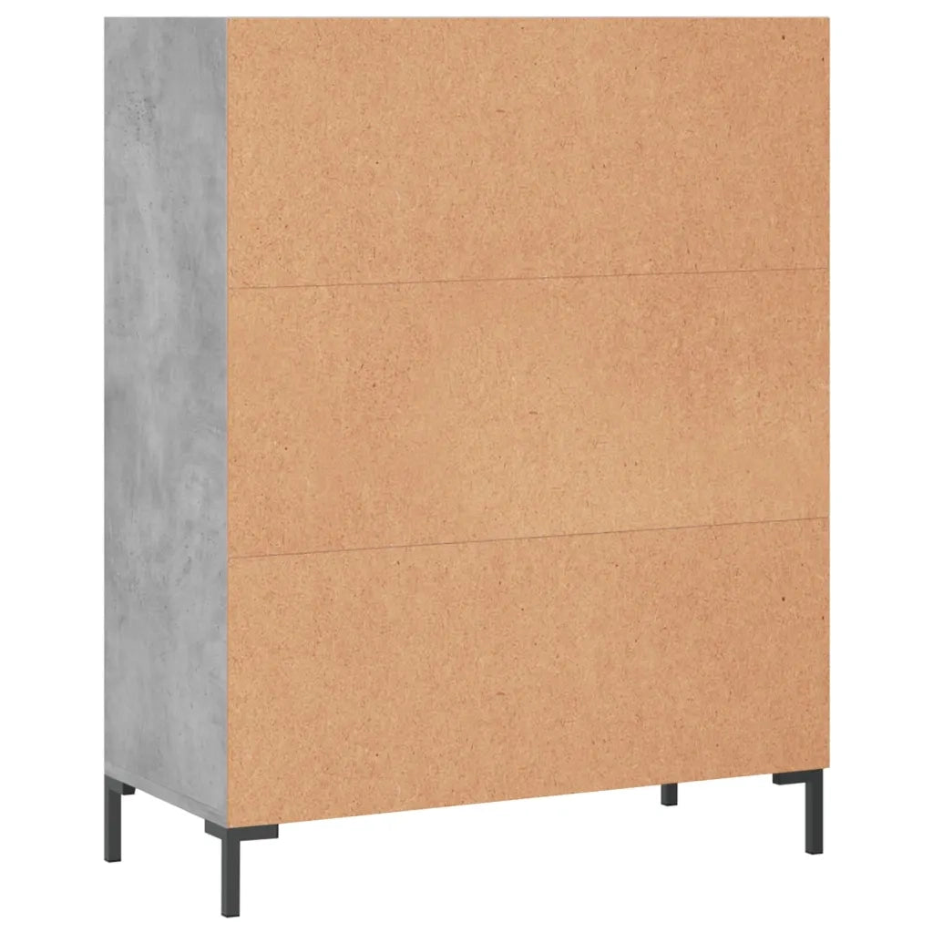 Libreria Grigio Cemento 69,5x32,5x90 cm in Legno Multistrato 828368