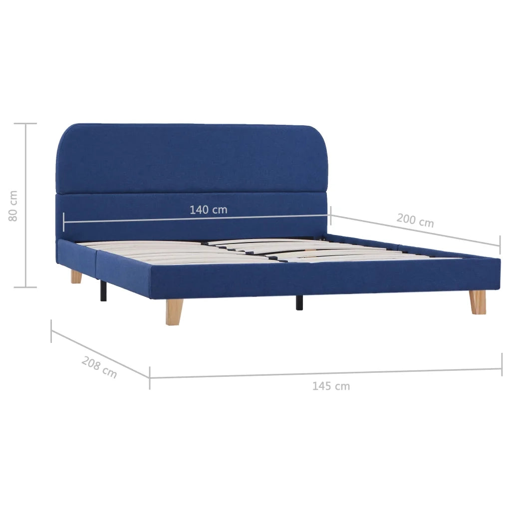 Giroletto senza Materasso Blu 140x200 cm in Tessuto 280878