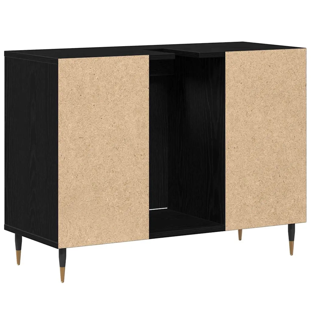Mobile da Bagno Nero 80 x 33 x 60 cm Legno multistrato 873894