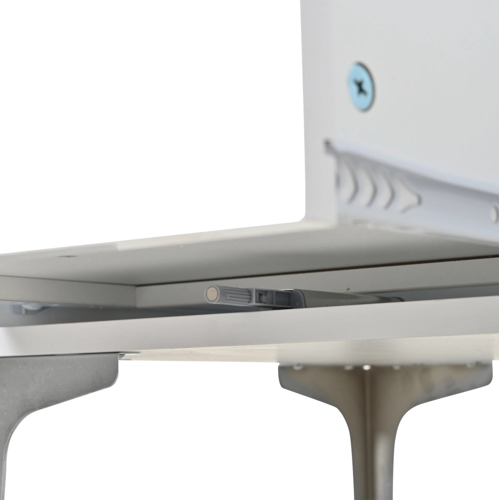 Sideboard bianco lucido 150x38x59;5 cm con 4 cassetti e 2 ante; in MDF
