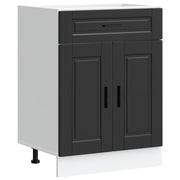 Mobile da cucina moderno con ampio spazio contenitivo 60 x 46 x 81,5 cm legno composito nero 02_0050273
