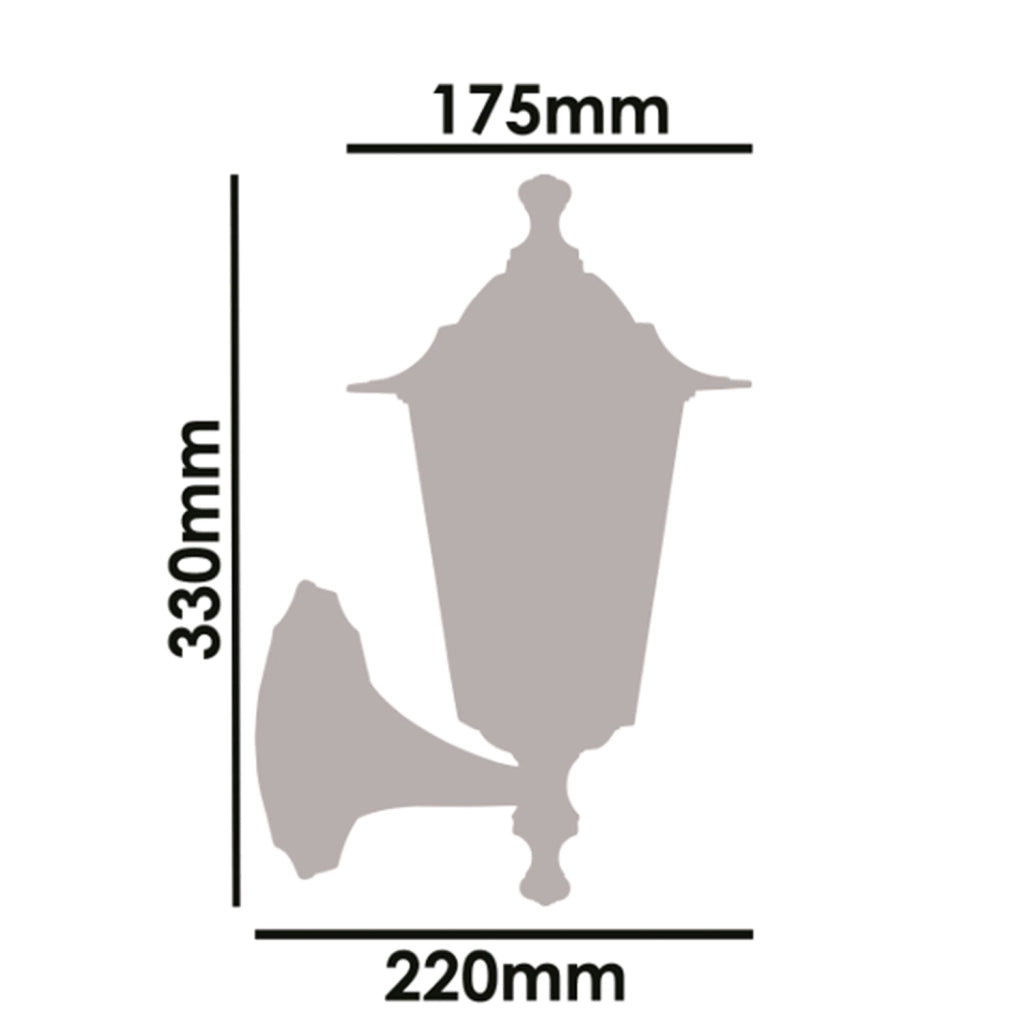 Applique Esterno Riley Alluminio Nero Su 1 Luce E27 Ip44