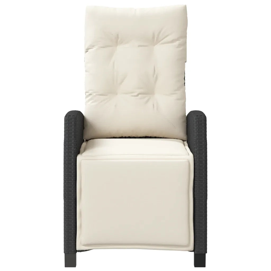 Set da Bistrò 3 pz con Cuscini Nero in Polyrattan