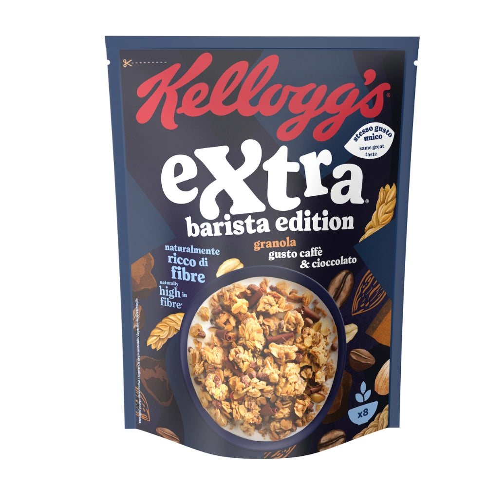 Kellogg's extra barista edition granola gusto caffe e cioccolato confezione 350 grammi