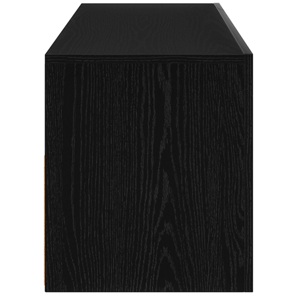 Mobile per TV  con luci LED Rovere Nero 60x35x40 cm in legno ingegnerizzato