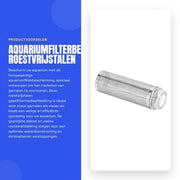 Protezione per filtro acquario in acciaio inossidabile - Rete di ingresso/Mesh - Accessorio per filtro di prefiltrazione - Per pesci e gamberi - Resistente alla corrosione - Facile da pulire - Copertura del filtro