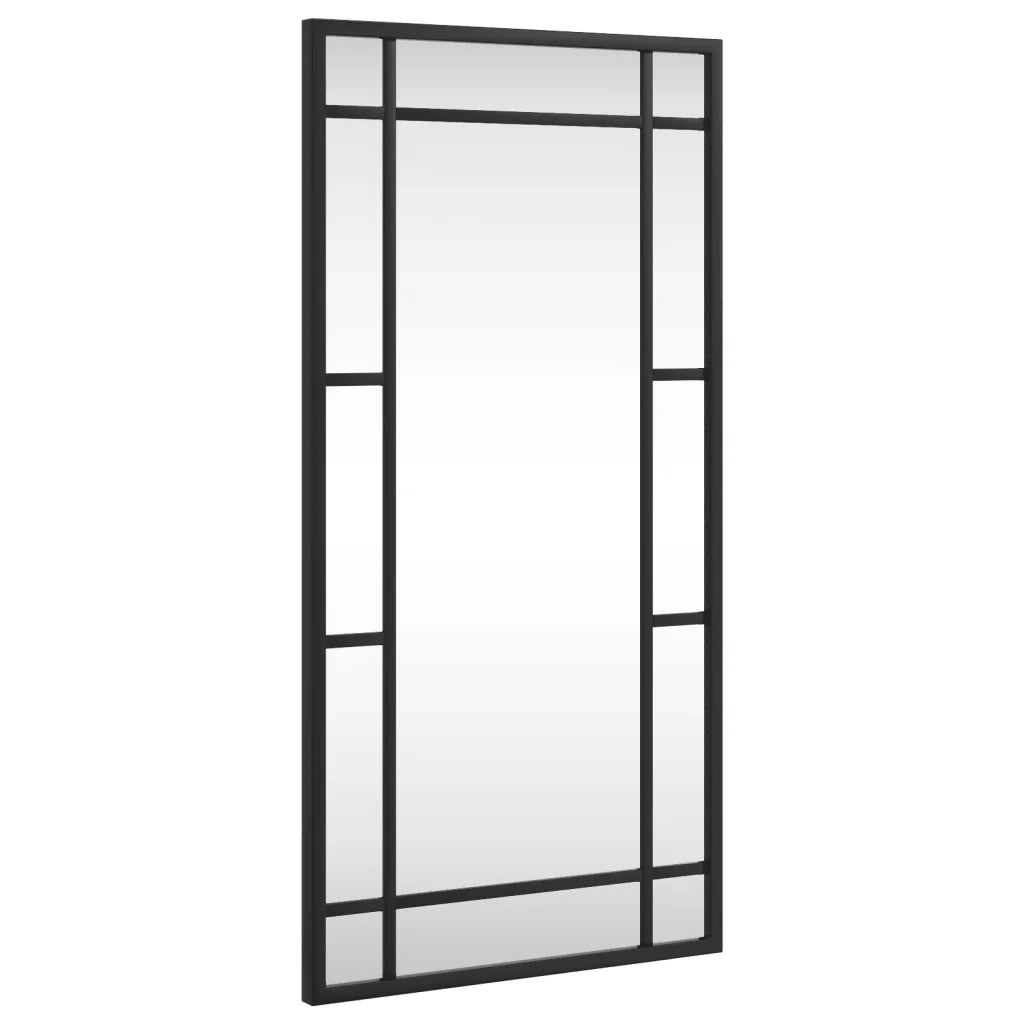 Specchio da Parete-Specchio a muro Nero 30x60 cm Rettangolare in Ferro