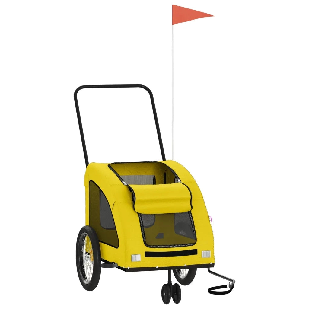 Rimorchio da Bici per Animali Giallo Oxford e Ferro CFW6802632