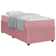 Letto singolo | Letto per adulti | Struttura del letto con materasso Rosa 80 x 200 cm Tessuto