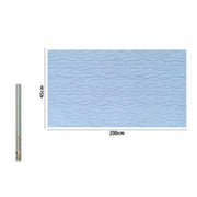 Trade Shop - Rotolo Pellicola Adesiva In Pvc Onde Azzurro 45cmx2mt Mobili Cassetti Casa 71224 -