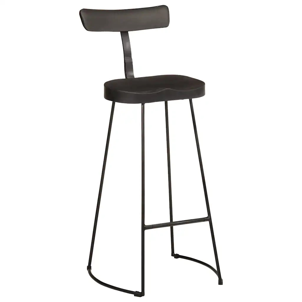 Sgabelli da Bar 2 pz Neri 49x43x103 cm Legno Massello di Mango 4013515