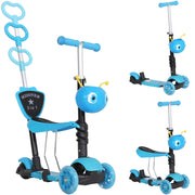 Trottinette per Bambini 5 in 1 ¨C Minimal ¨C Blu, Regolabile, 60 Kg