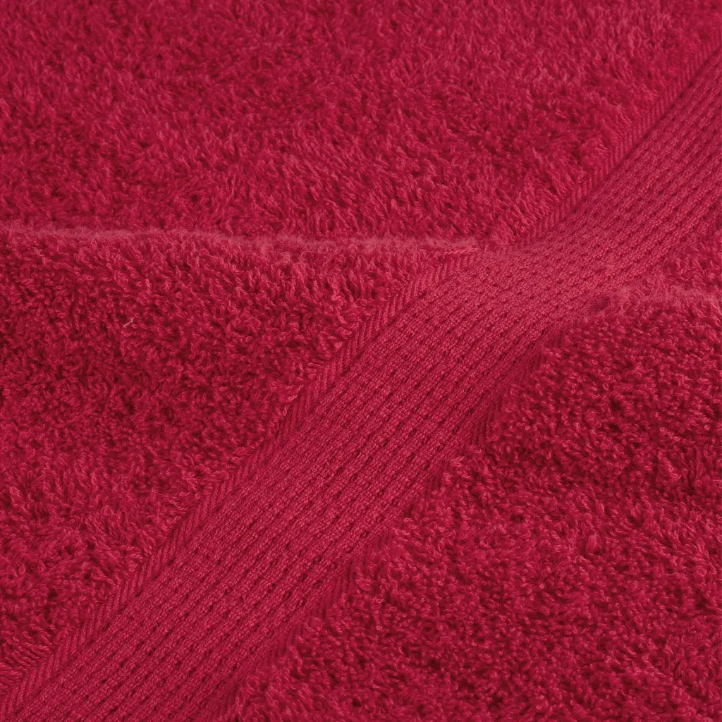 Asciugamani Premium SOLUND 4 pz Rossi 100x200 cm 600 g/mÂ²