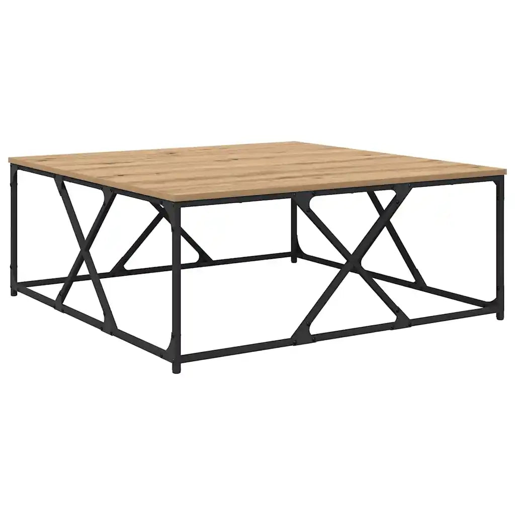 Tavolino da salotto Rovere artigianale 100 x 100 x 40 cm