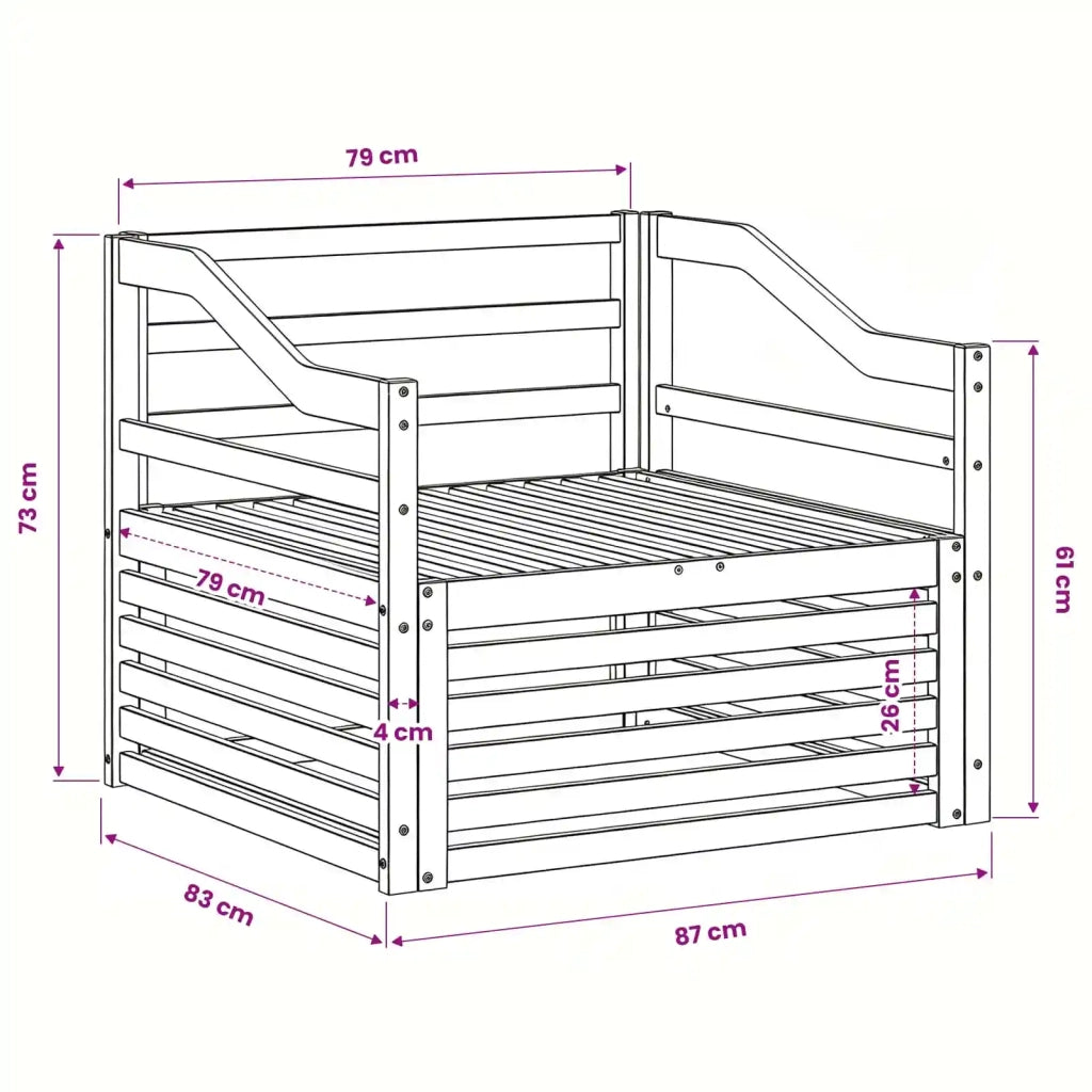 Divano da esterno-Divano da Giardino Naturale