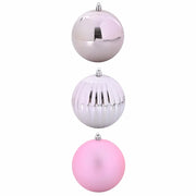 Set di Palle di Natale 3 pz-Decorazioni natalizie Rosa Plastica