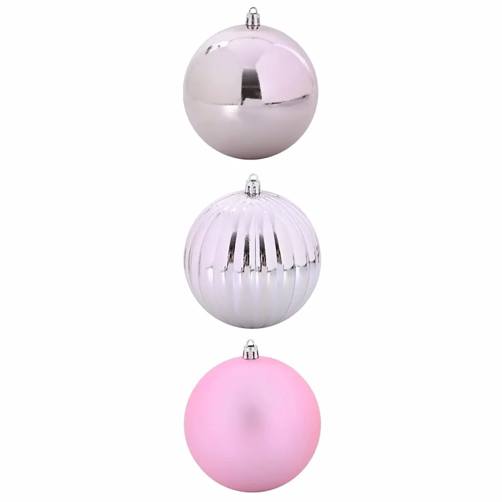 Set di Palle di Natale 3 pz-Decorazioni natalizie Rosa Plastica