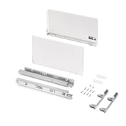 Cassetto esterno Vertex 60kg, altezza 242mm, profondità 450mm, Acciaio, Verniciato alluminio