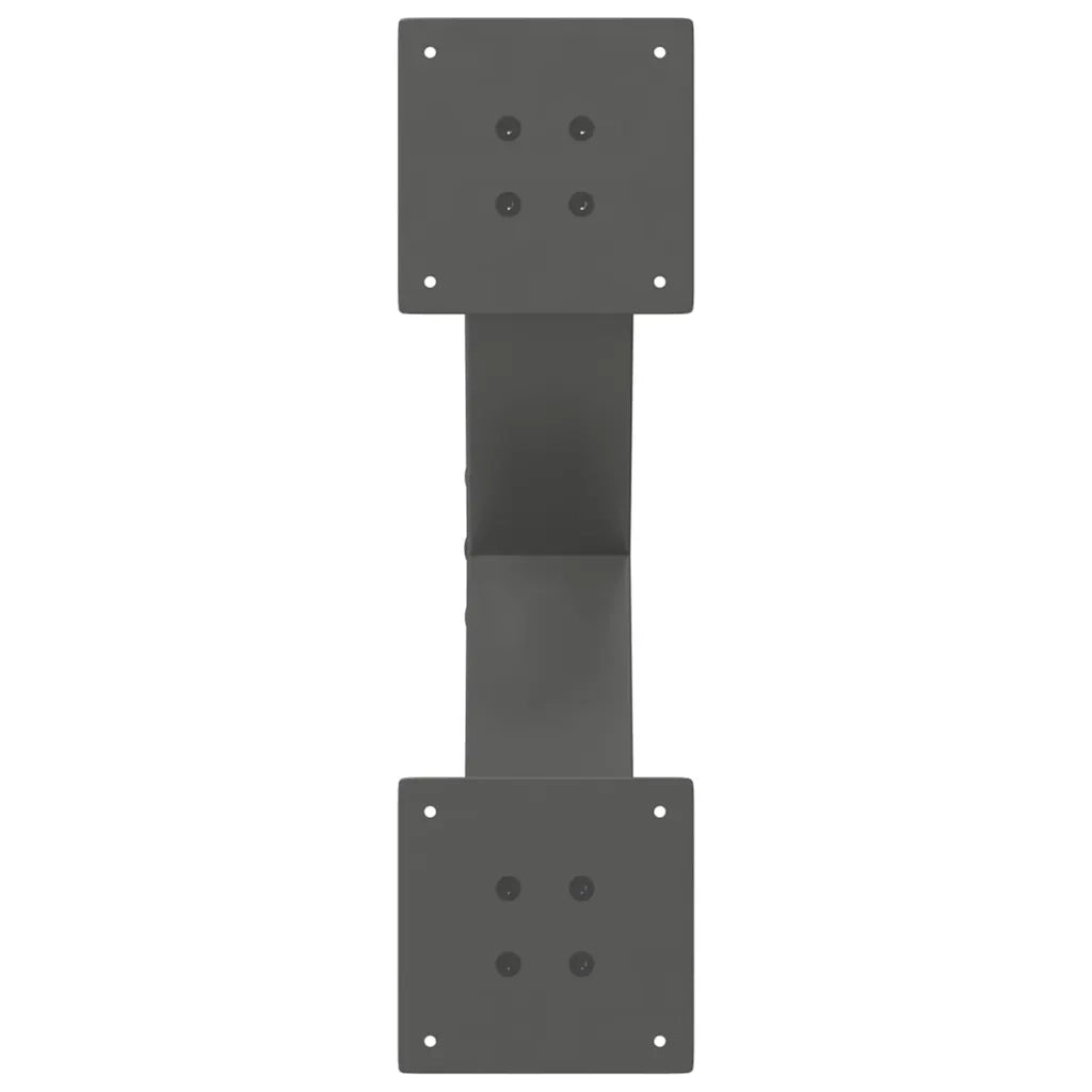 Gambe per Tavolino da CaffÃ¨ a Forma di X 2 pz Antracite 60x(30-31) cm Acciaio