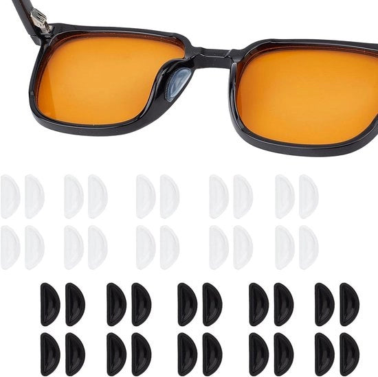 Accessori per occhiali con supporti nasali antiscivolo in silicone - 20 pezzi