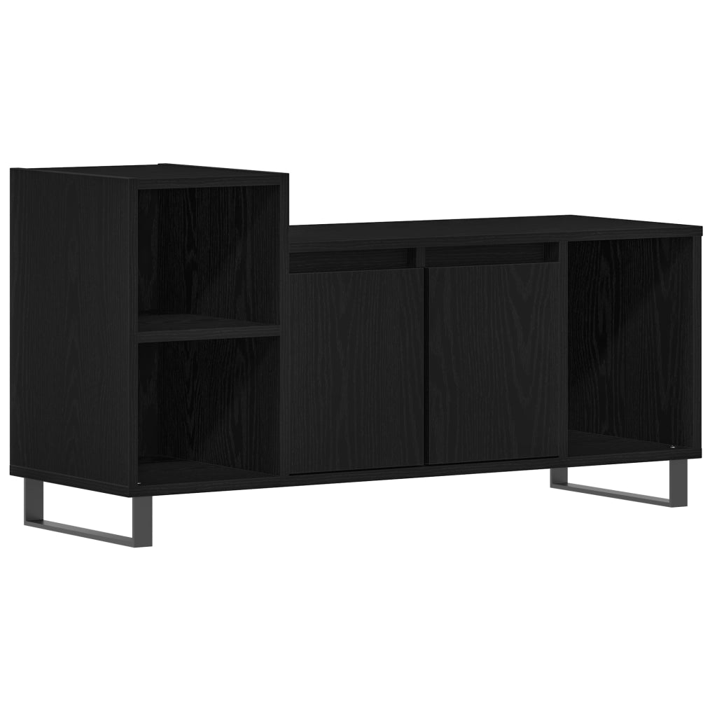 Mobile TV  Nero Rovere 100x35x55 cm Legno ingegnerizzato
