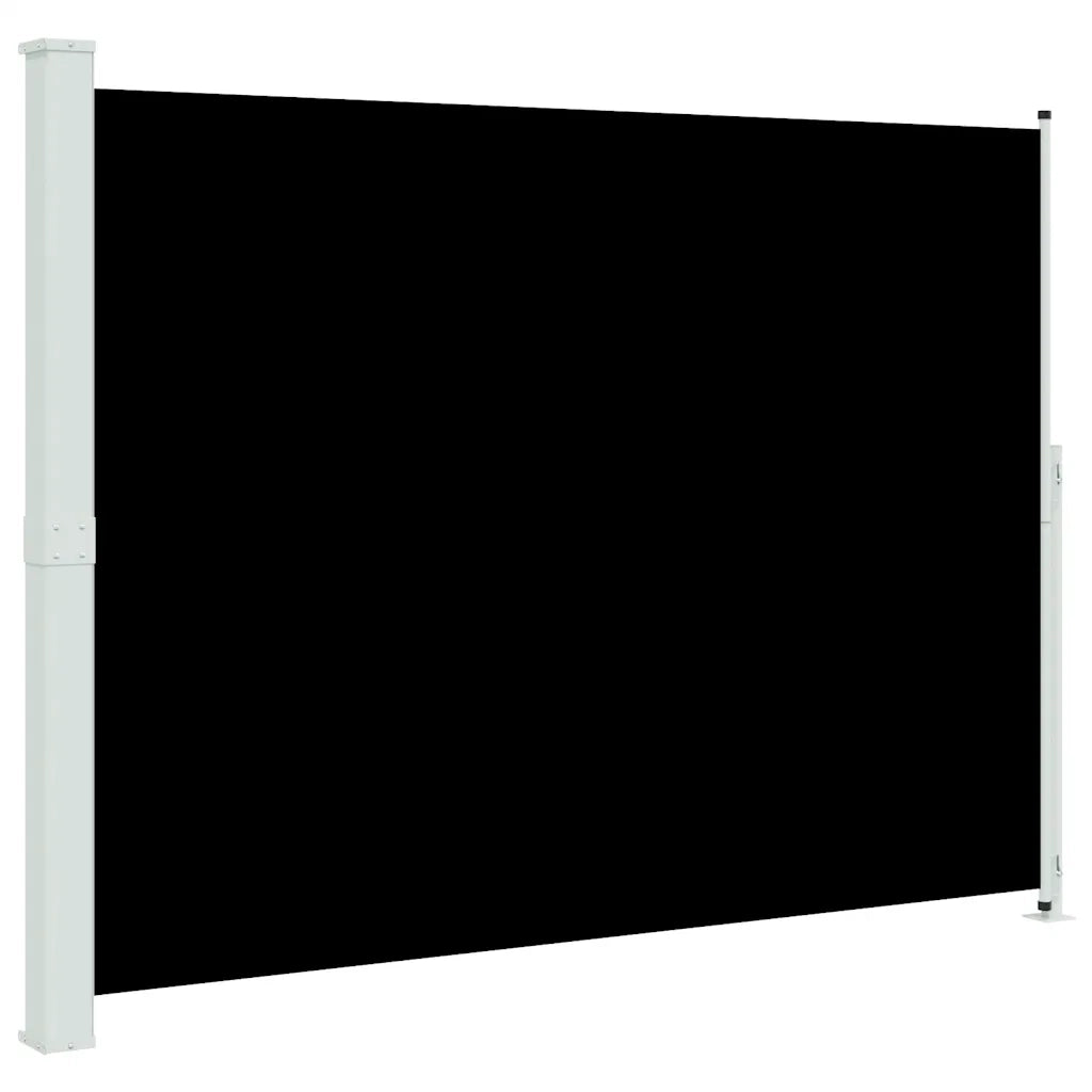 Tenda Laterale Retrattile per Patio 220x300 cm Nera 313423