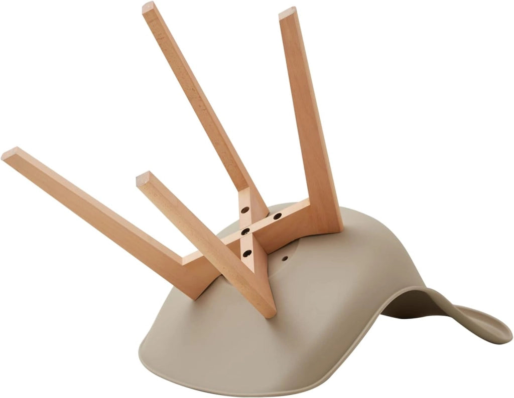 GrandCA HOME Set di 4 Sedie Imbottite per Sala da Pranzo Con Gambe in Legno Massello di Faggio, Adatte per Sala da Pranzo, Soggiorno, Cucina, Camera da Letto, Cachi