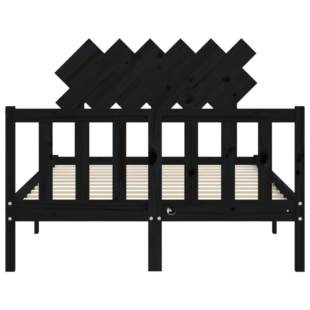 Giroletto con Testiera Nero Double in Legno Massello 3193445