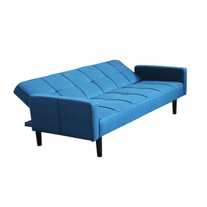 Divano Letto Anson 194x83x74 cm in Tessuto Blu melange