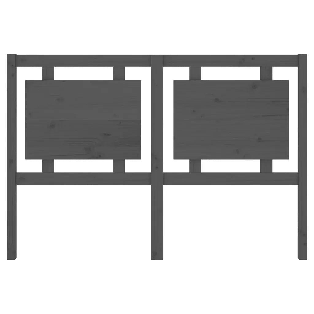 Testiera per Letto Grigia 145,5x4x100 cm Legno Massello di Pino 817942