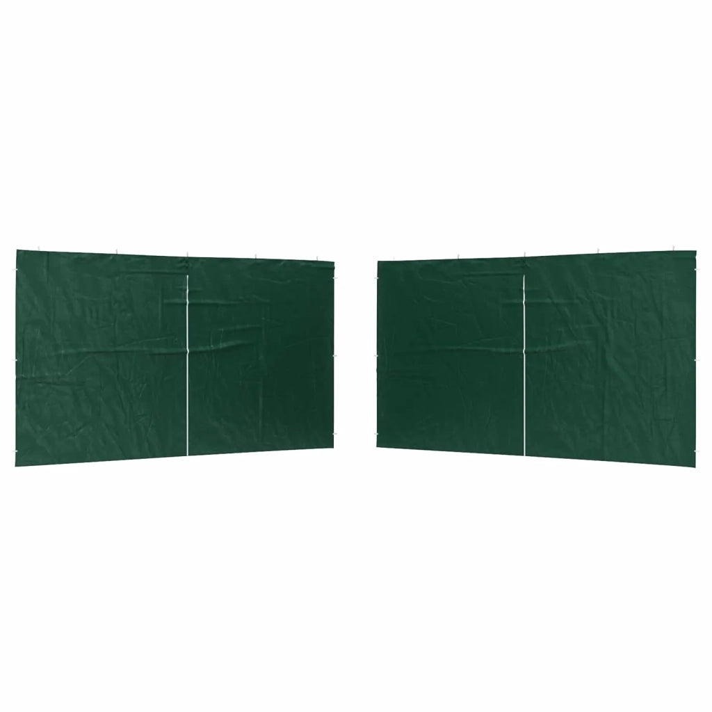 Parete per tenda da festa 2 pcs Verde 400 x 195 cm PE e Acciaio 42033027