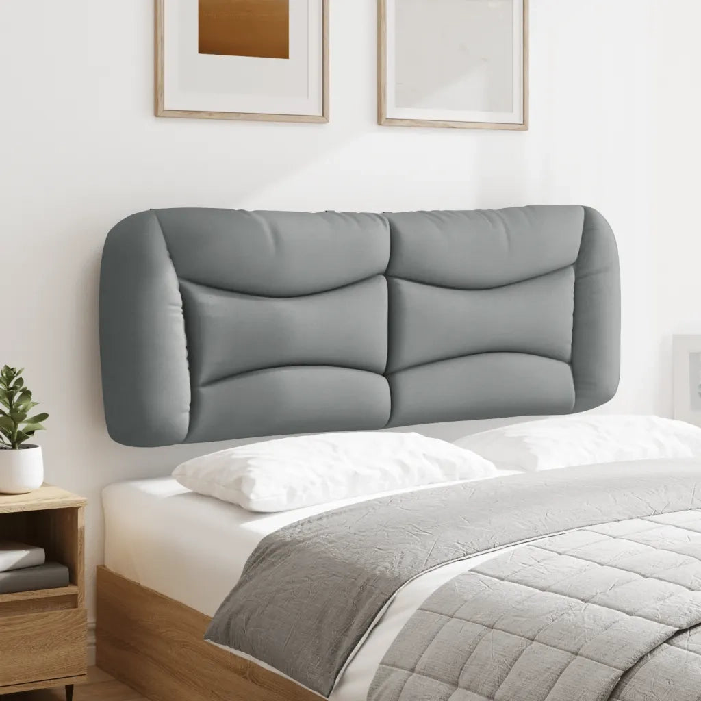 Cuscino Testiera Hvar Grigio Chiaro 137 cm in Tessuto