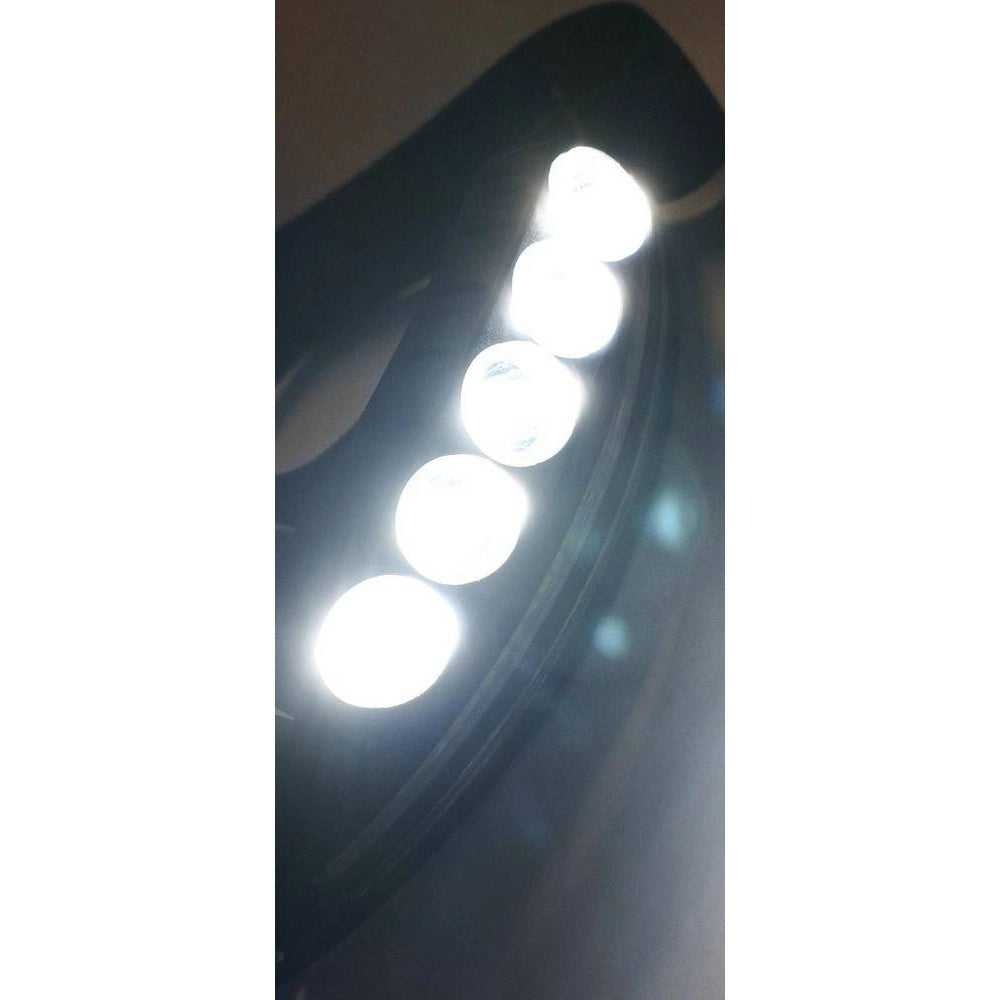 Trade Shop - Torcia Da Testa Frontale Sensore Movimento 68 Led Luce Bianca Rossa Blu -