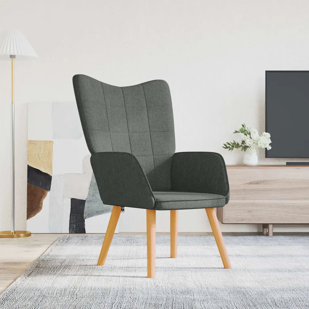 Divano Sedia-Poltrona Relax Grigio Scuro in Tessuto 414616